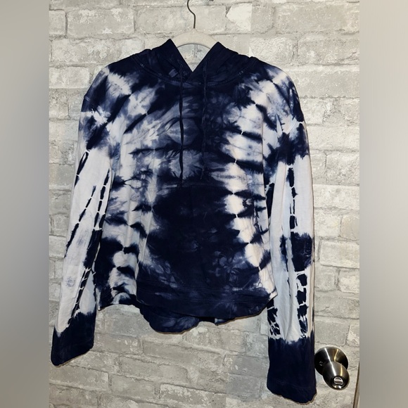 RAQUEL ALLEGRA HILMA COTTON CROP HOODIE SZ S #Q1 - Picture 2 of 5